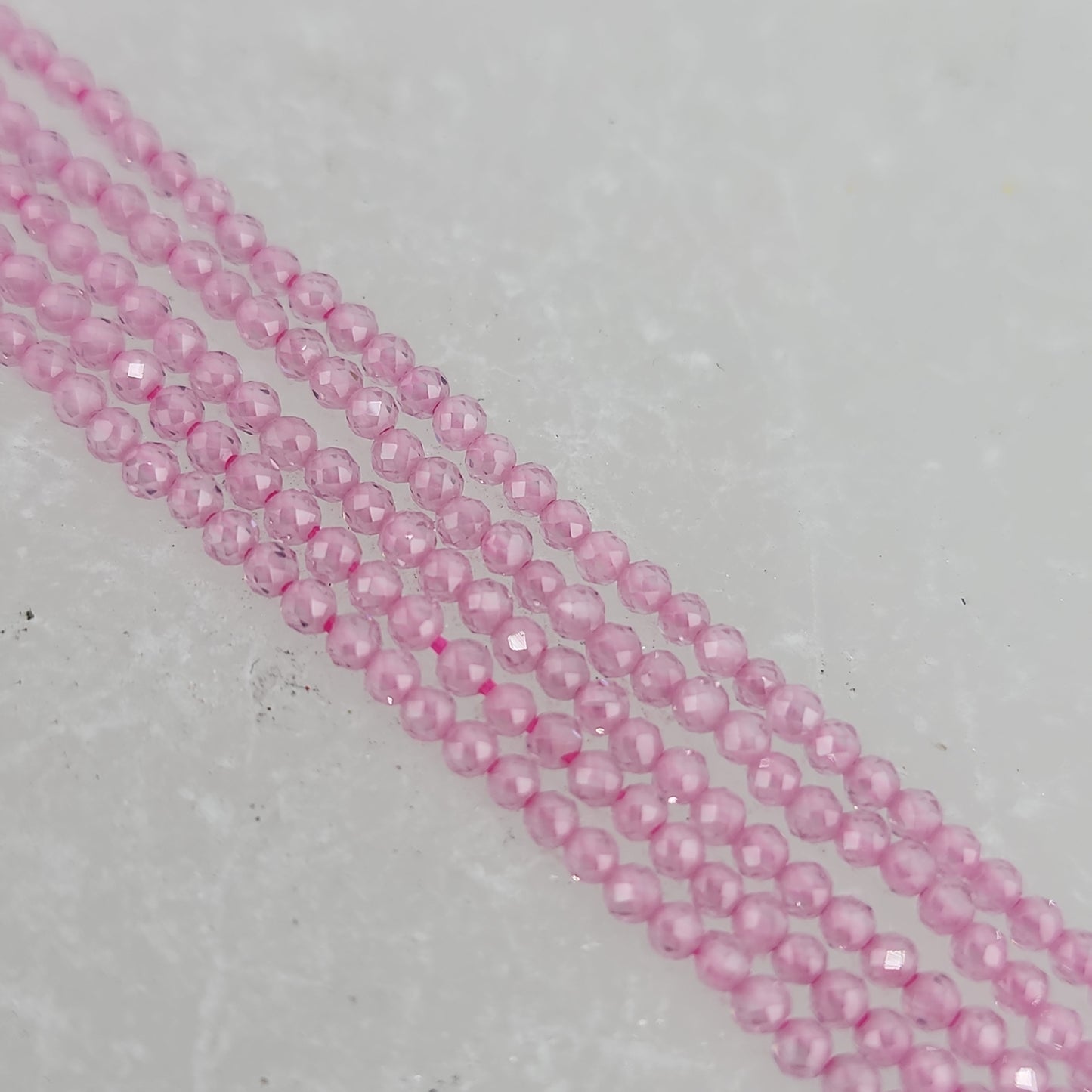 Faceted Pink Zircon Beads