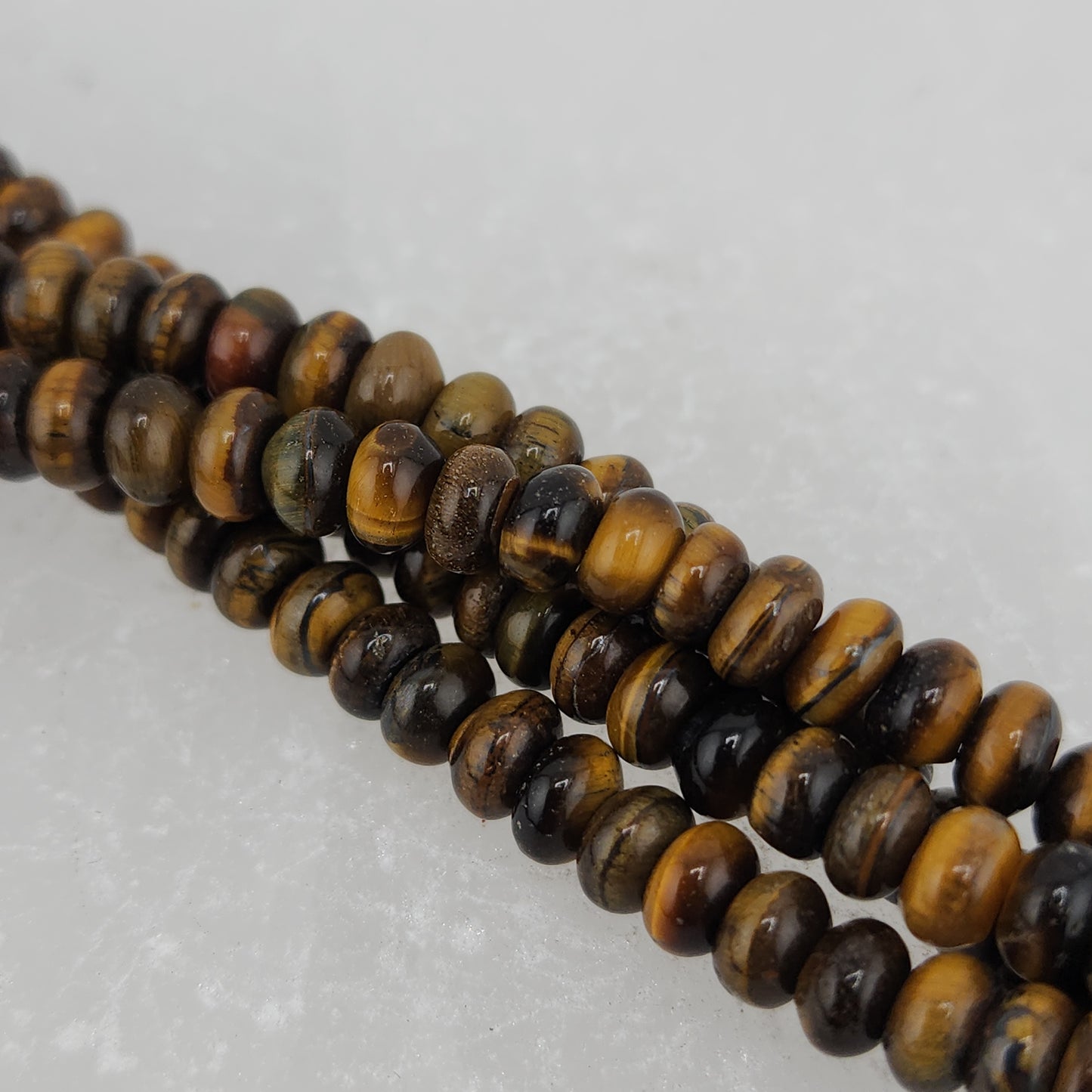 Tiger Eye Rondelle Beads