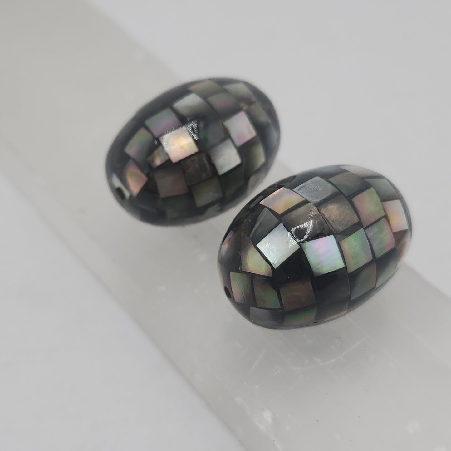 Mosaic Black Shell Beads