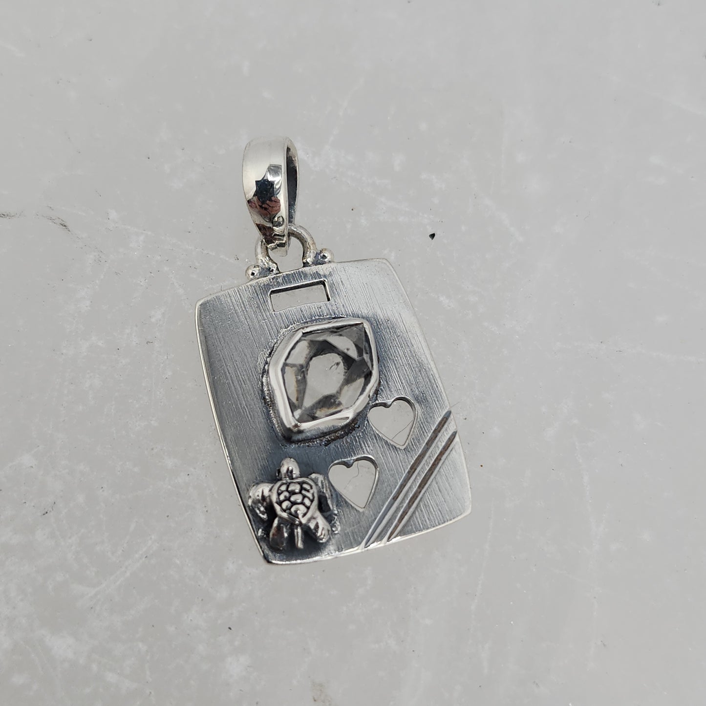 S.S. Shlomo Herkimer Diamond Tag Pendants