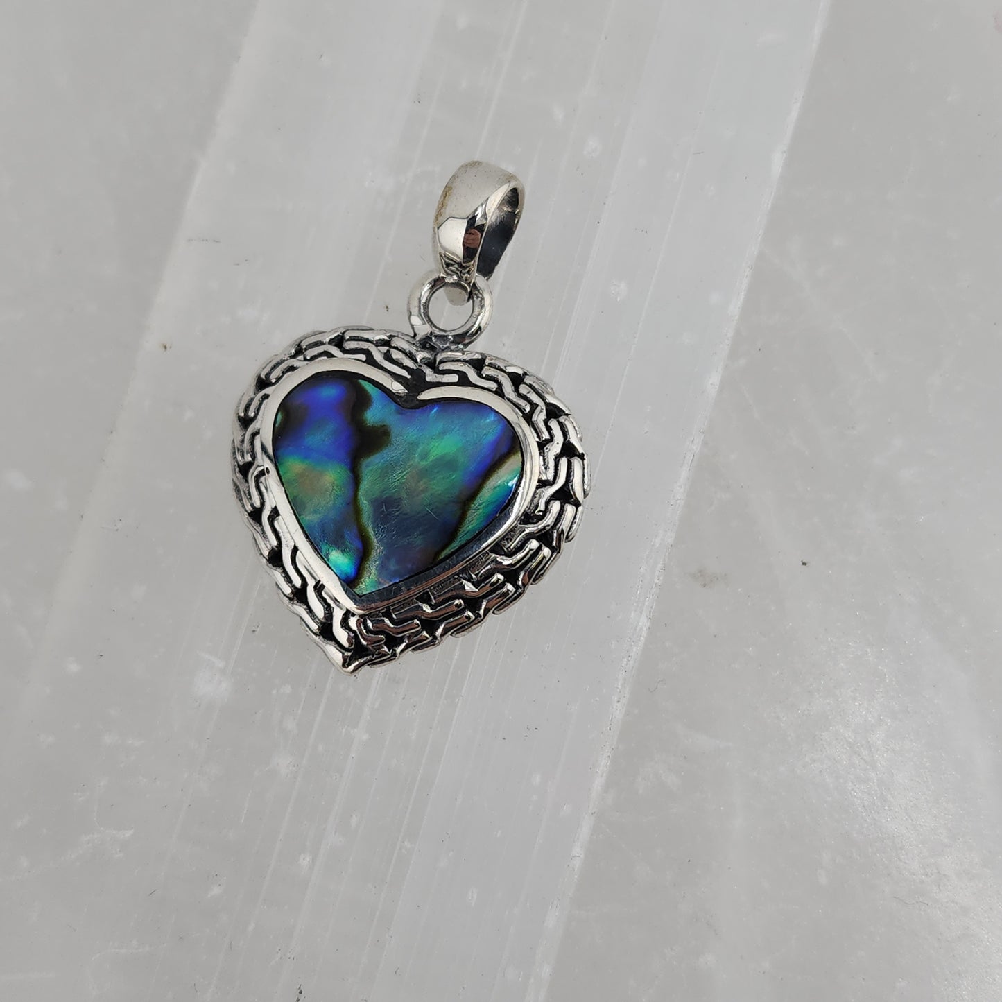 S.S. Abalone Heart Pendants