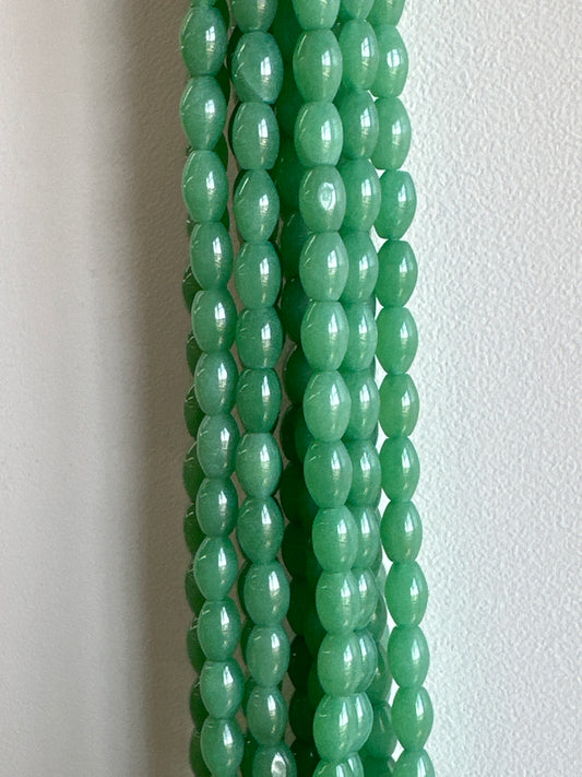 Green Aventurine Barrel Beads