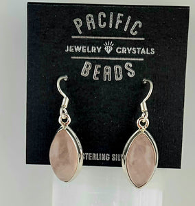 S.S. Rose Quartz Marquise Earrings