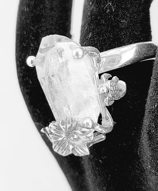 Sterling silver Shlomo designer herkimer diamond ring available at wholesale and retail prices, only at our crystal shop in San Diego!