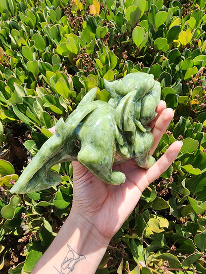 Hand Carved Jade Pixiu Dragon Figurine