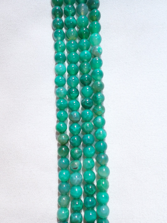 Emerald Fire Agate Beads