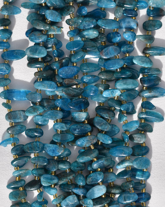 Dancing Apatite Nugget Beads