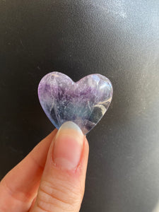 Rainbow Fluorite Hearts 1.2”