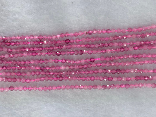 Faceted Pink Tourmaline Beads