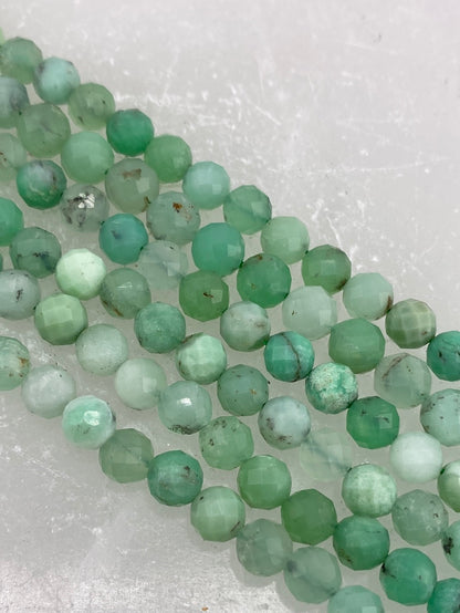 Faceted Chrysoprase Beads