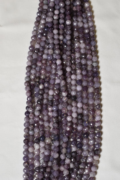 Faceted Lepidolite Beads