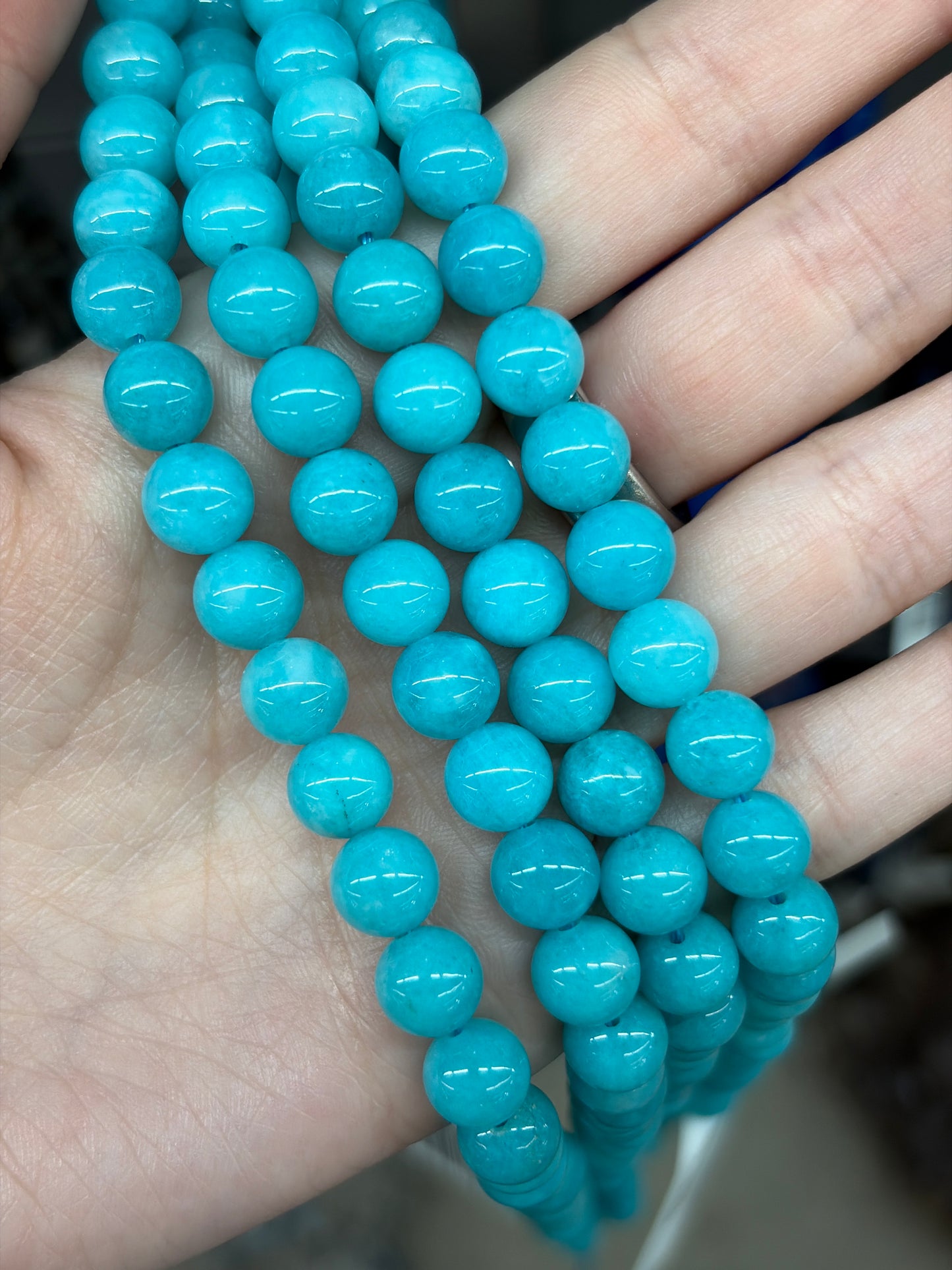 Teal Jade Beads