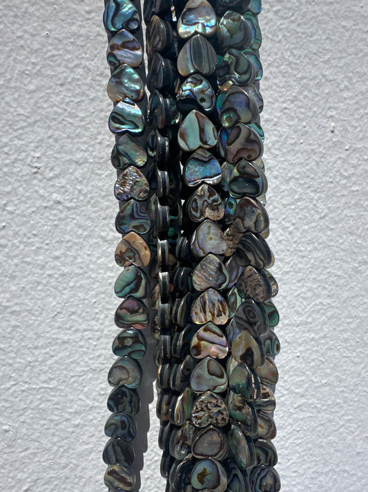 Abalone Heart Beads