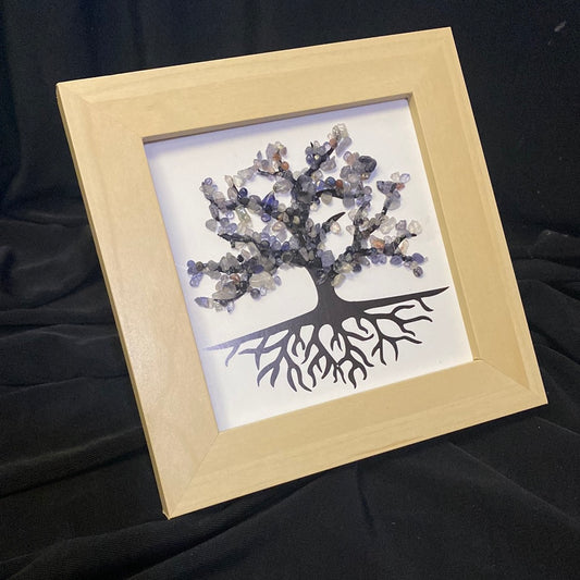 Framed Iolite Tree of Life