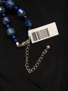 S.S. Shlomo Ornate Lapis and Pyrite Necklace