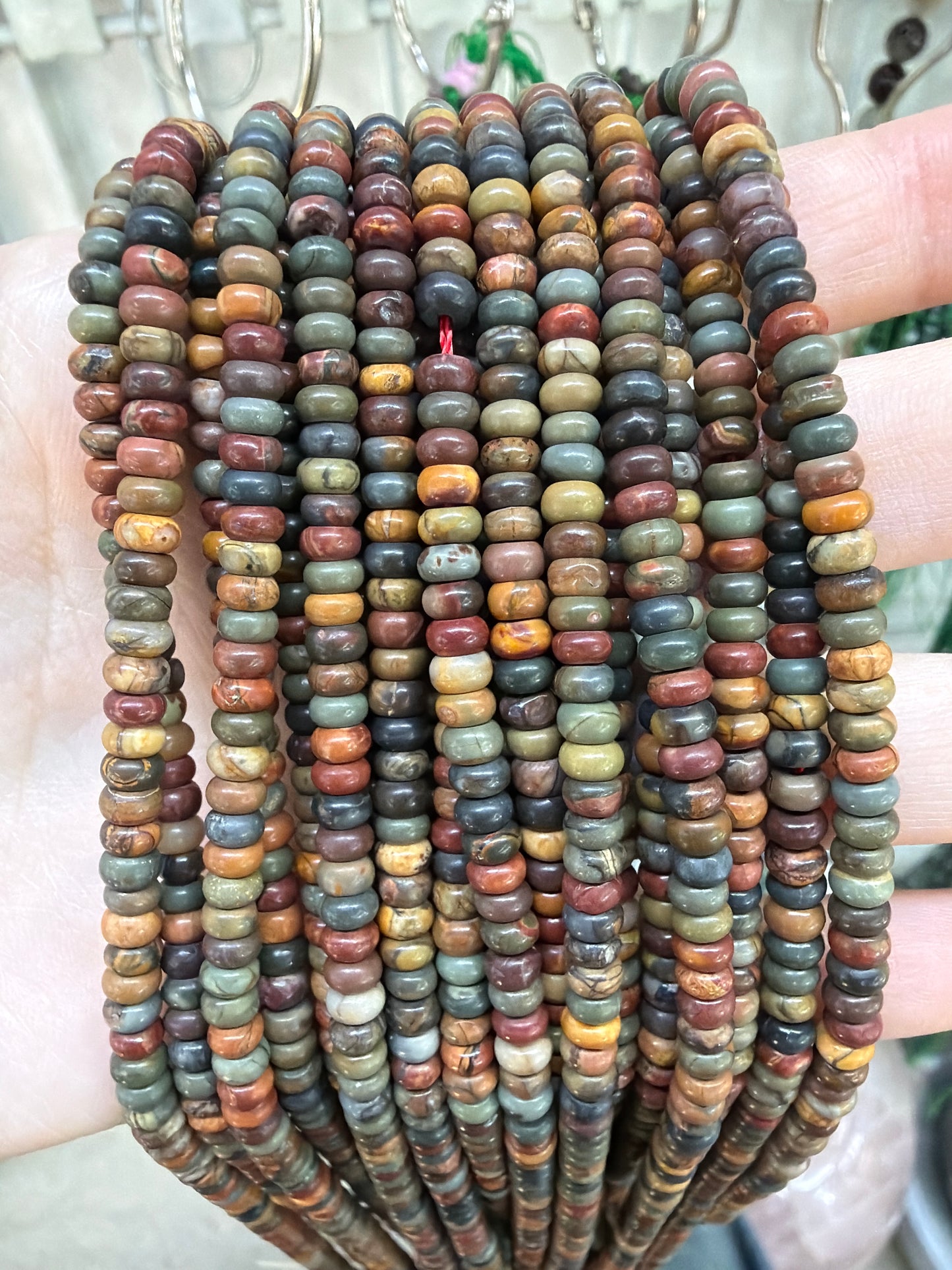 Desert Jasper Rondelle Beads