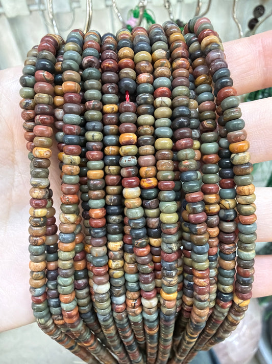 Desert Jasper Rondelle Beads