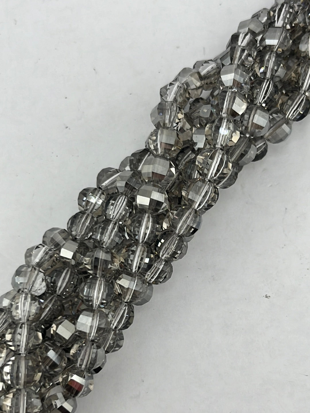 Smokey Crystal Rectangular Faceted Beads