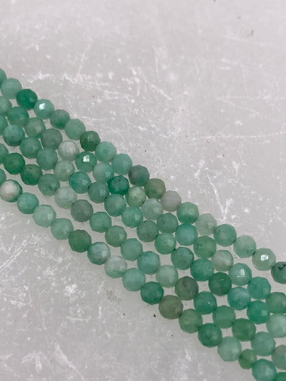 Faceted Chrysoprase Beads