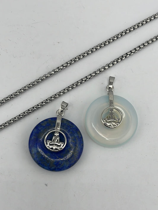 Opalite and Sodalite Buddah Necklace Sets