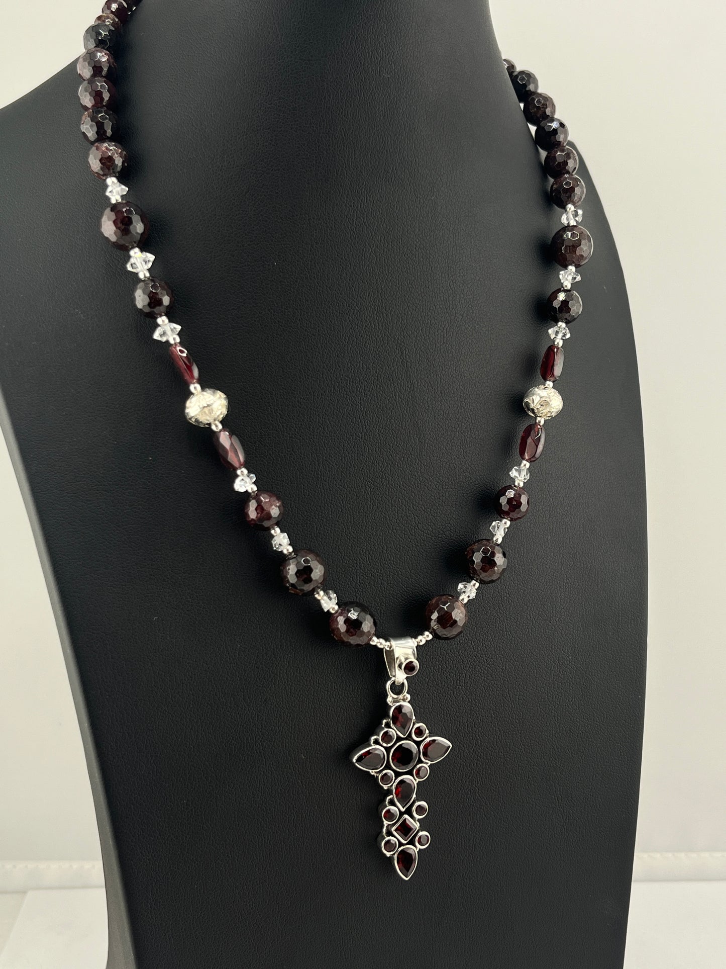 S.S. Faceted Garnet Necklaces