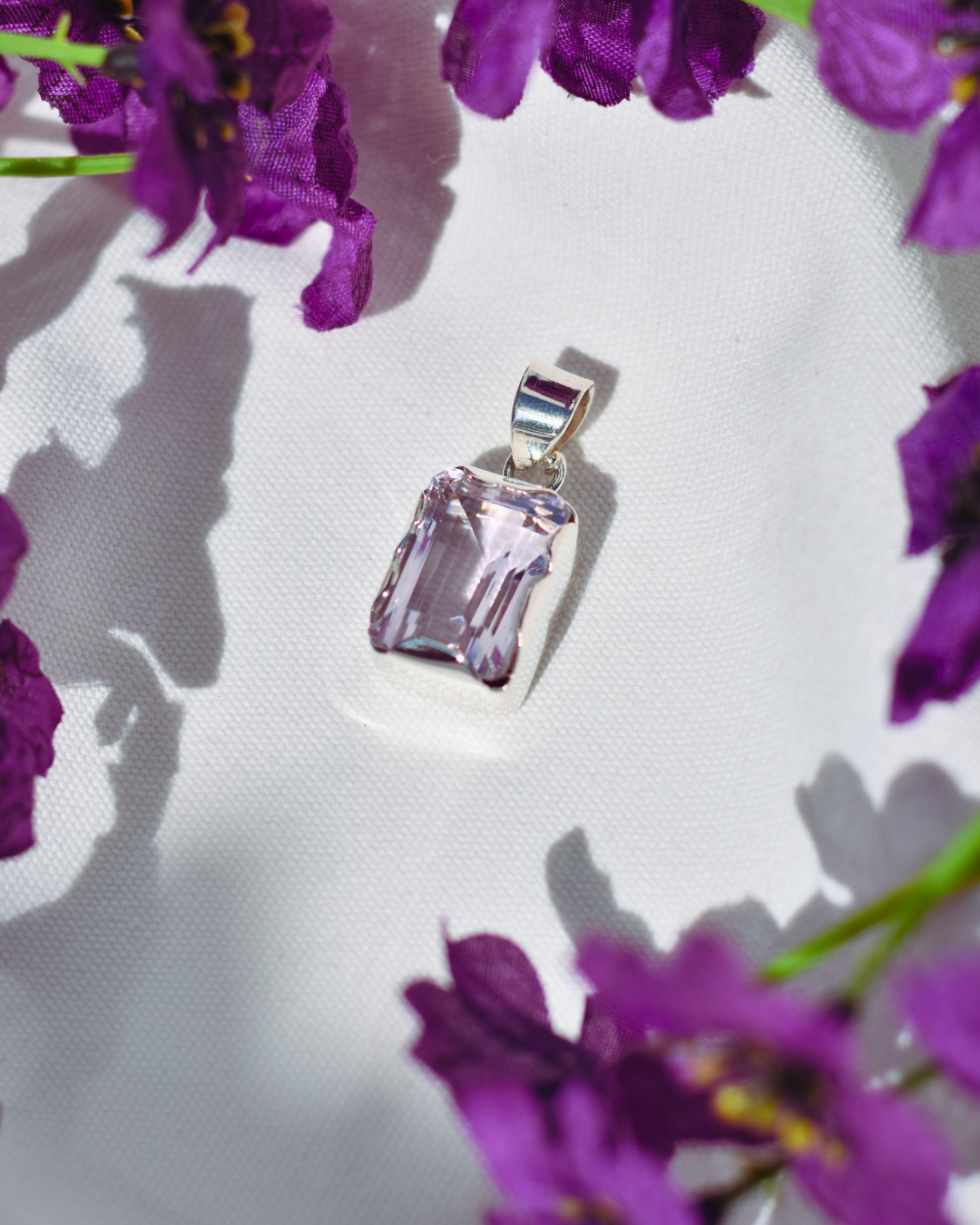 S.S. Rose De France Amethyst Pendants