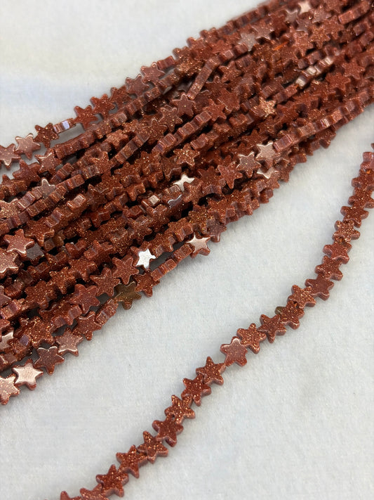 Goldstone Star Beads