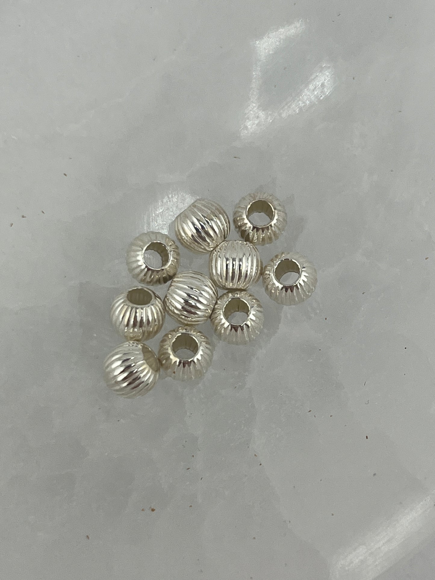 S.S. Grooved 6mm Spacer Bead Sets (10pc)