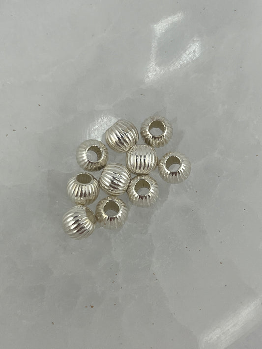 S.S. Grooved 6mm Spacer Bead Sets (10pc)