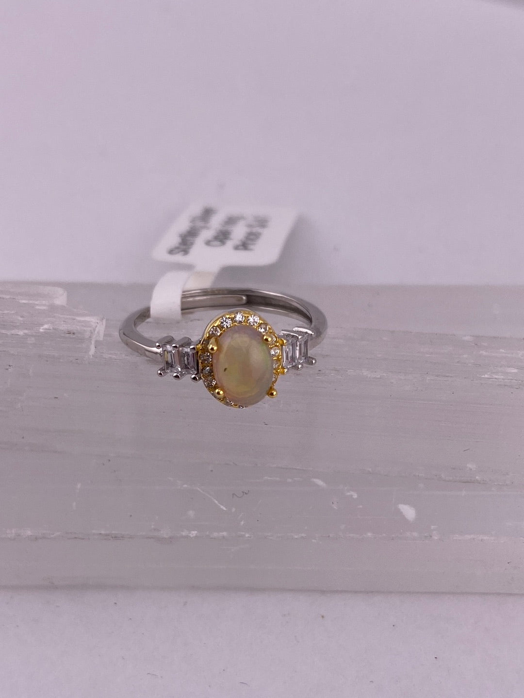 S.S. 14k Gold Adjustable Opal Rings