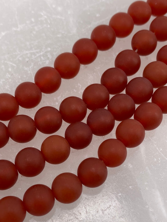 Matte Carnelian Beads