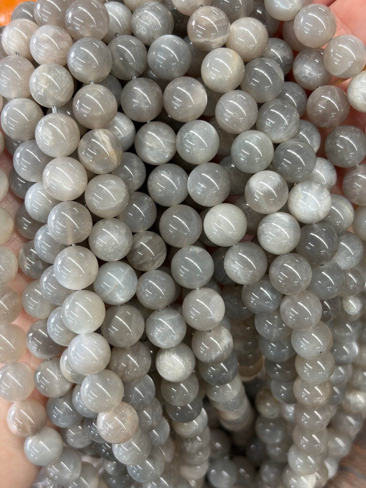 Grey Moonstone Beads