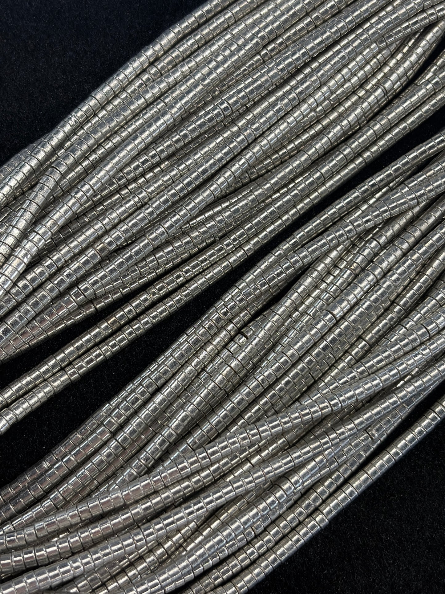 Silver Plated Brass Heishi Beads