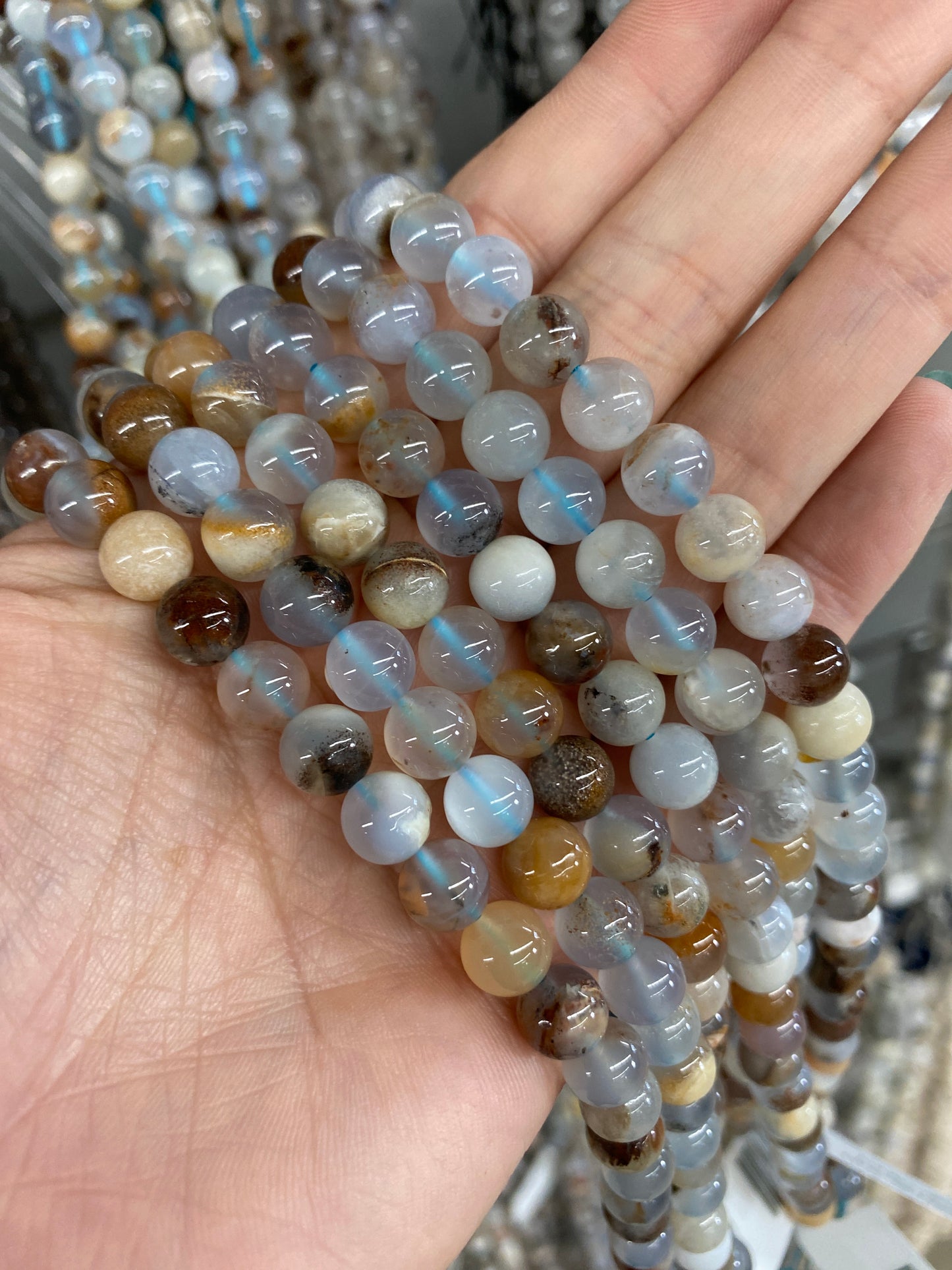 Natural Chalcedony Beads