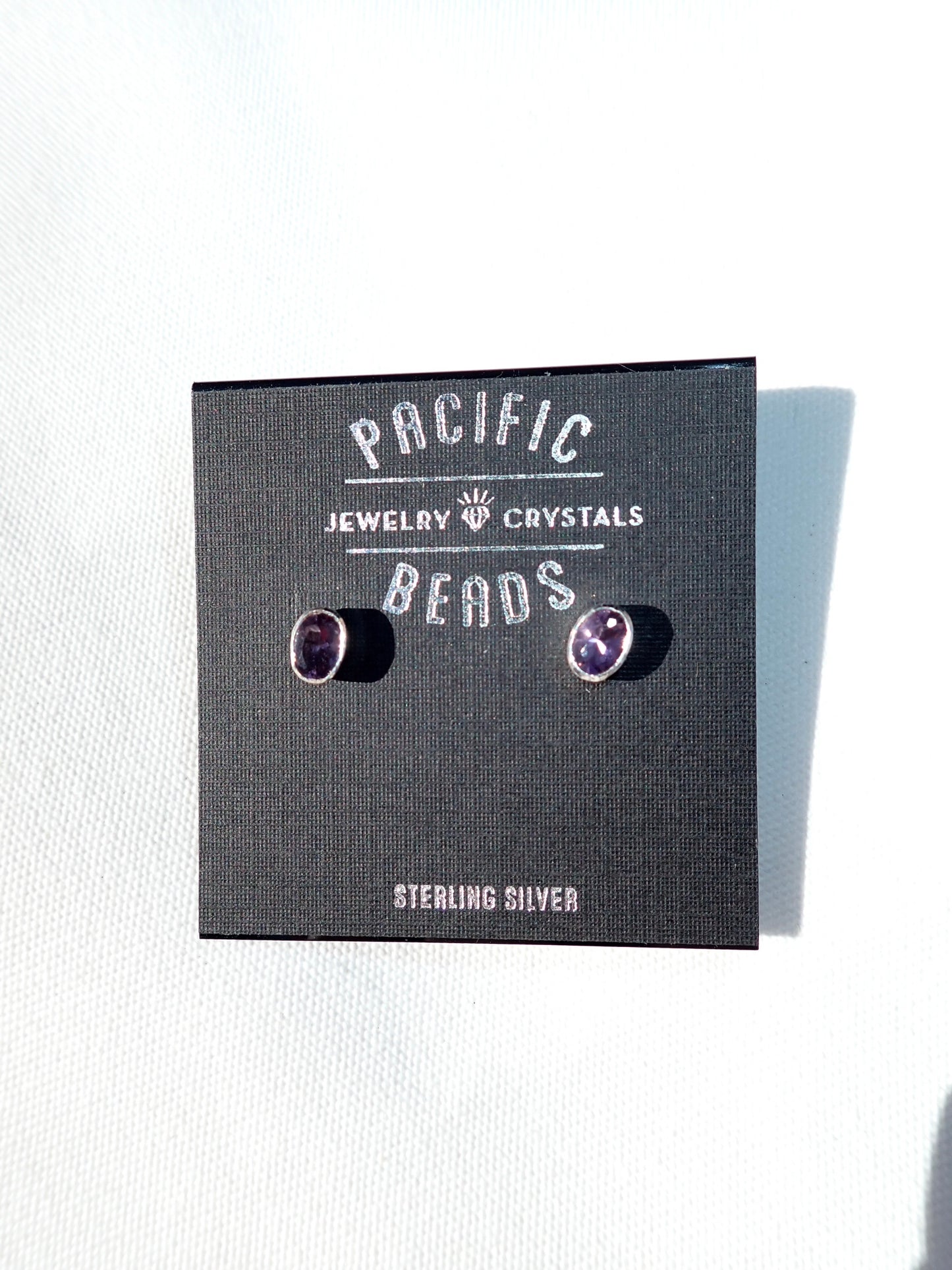 S.S. Faceted Amethyst Stud Earrings