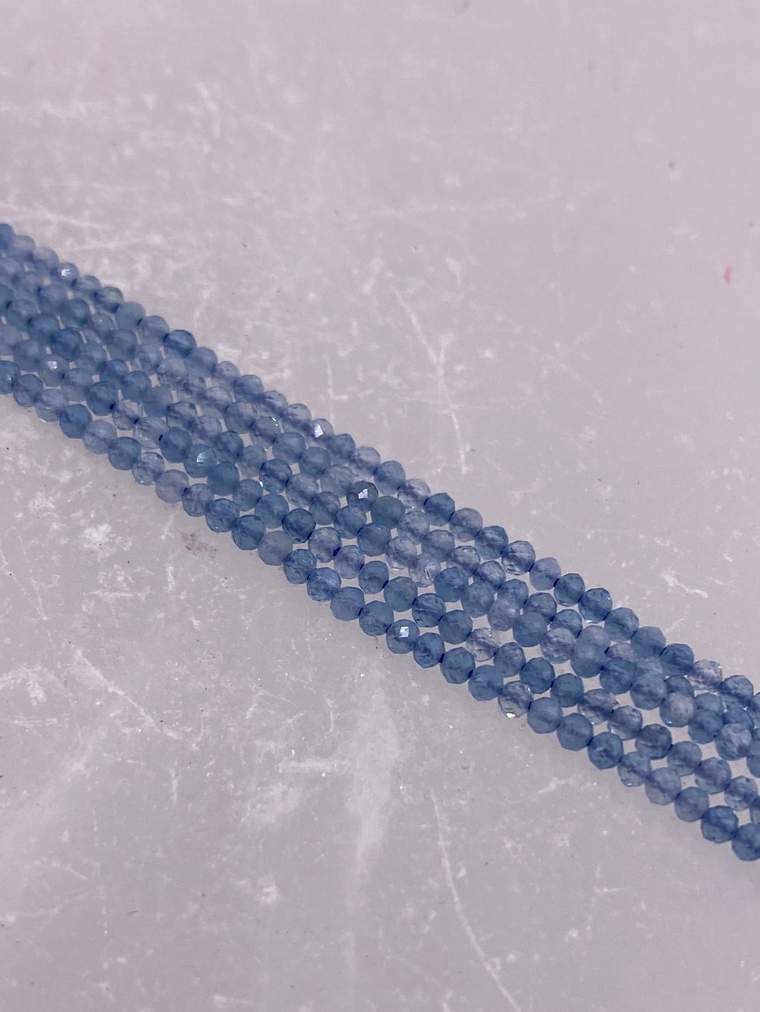 A Grade Faceted Aquamarine Beads