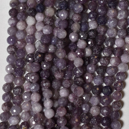 Faceted Lepidolite Beads