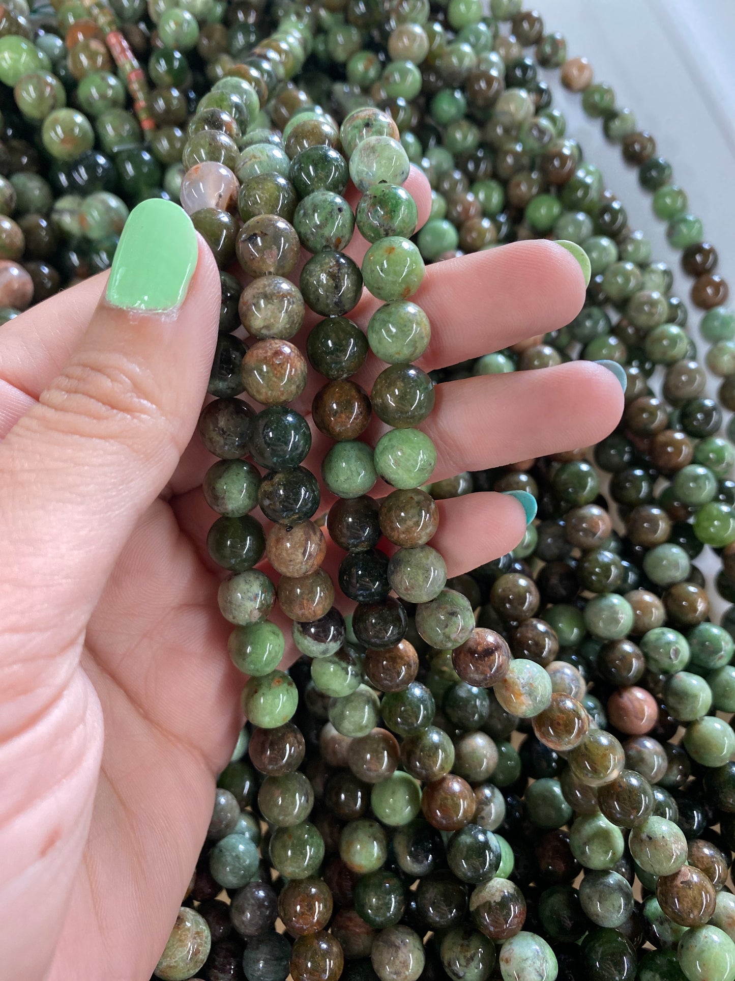 Green Opal Beads