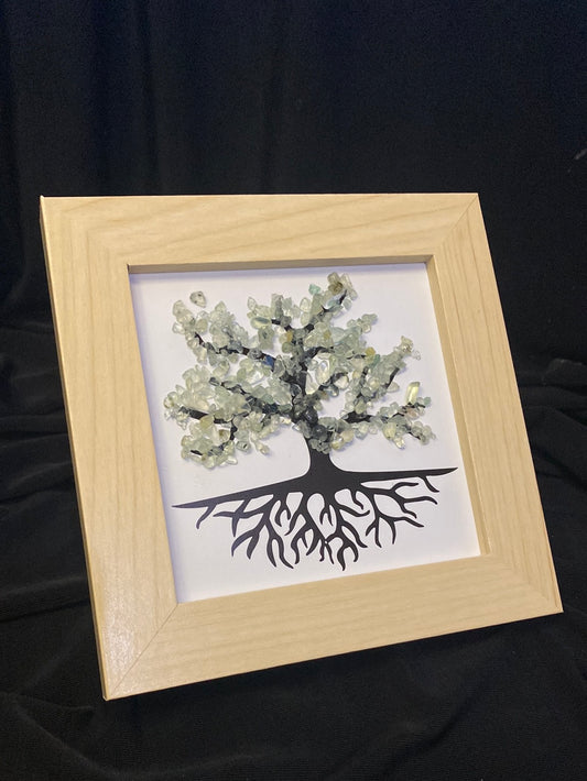 Framed Prehnite Tree of Life