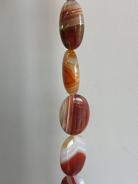 Banded Agate Oval Beads