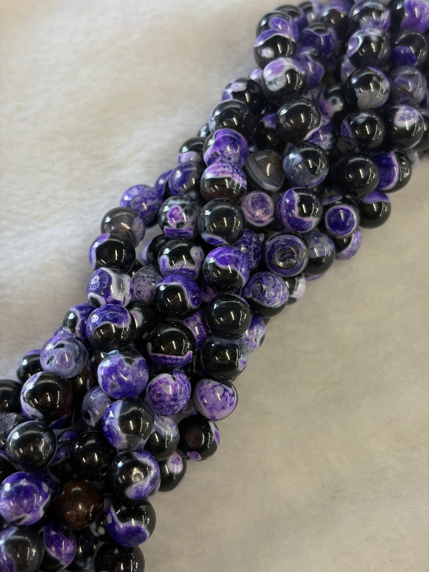 Purple Fire Agate Beads