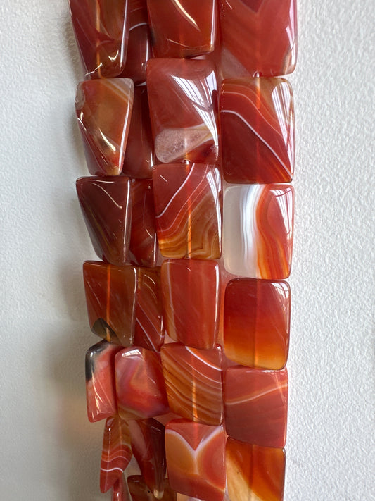 Carnelian Rectangle Beads