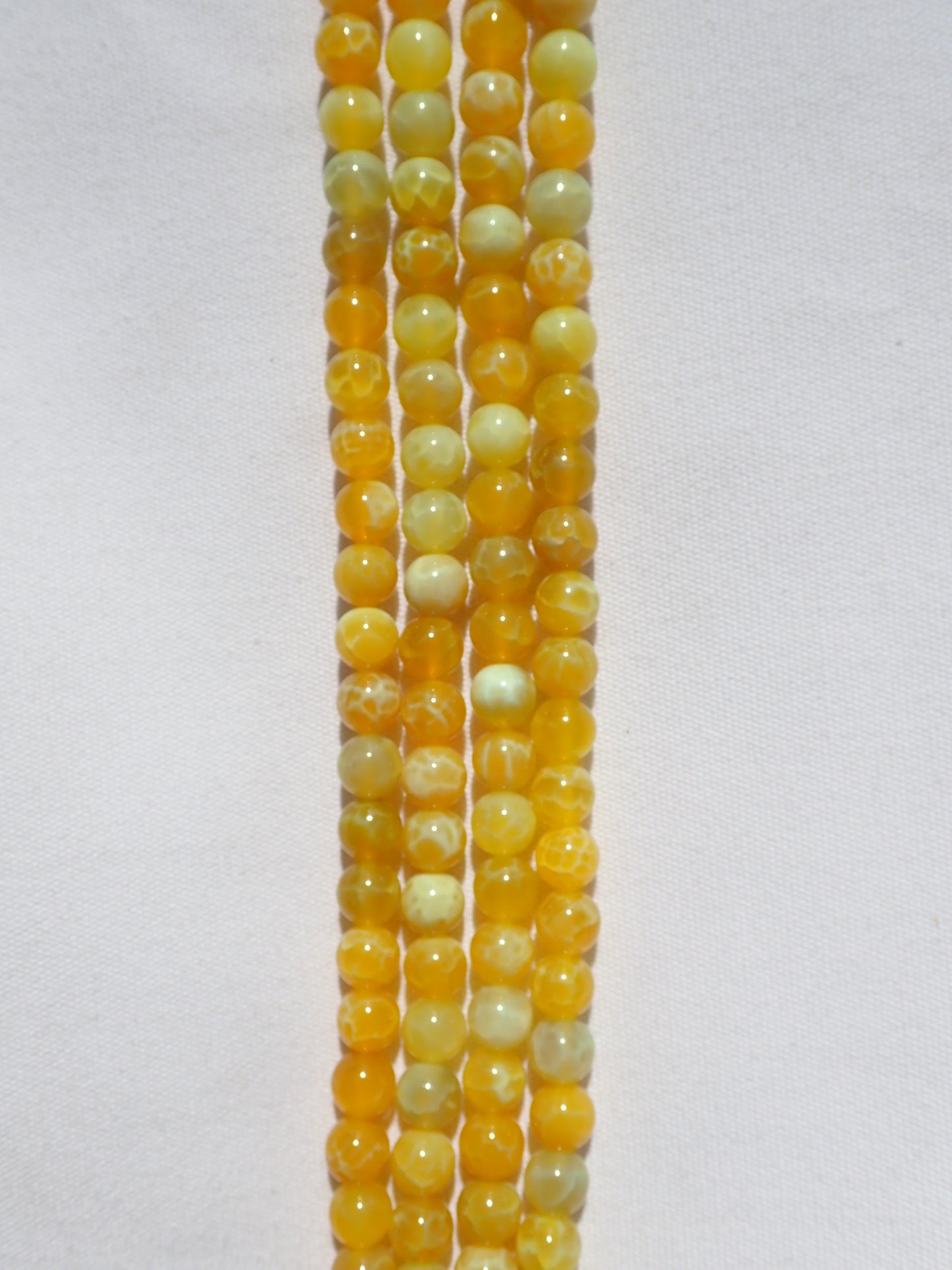 Yellow Fire Agate Beads