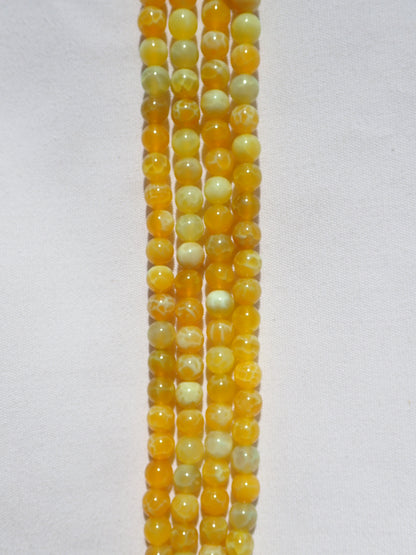 Yellow Fire Agate Beads