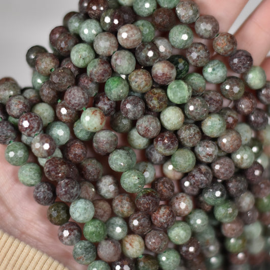 Faceted Green Opal Beads