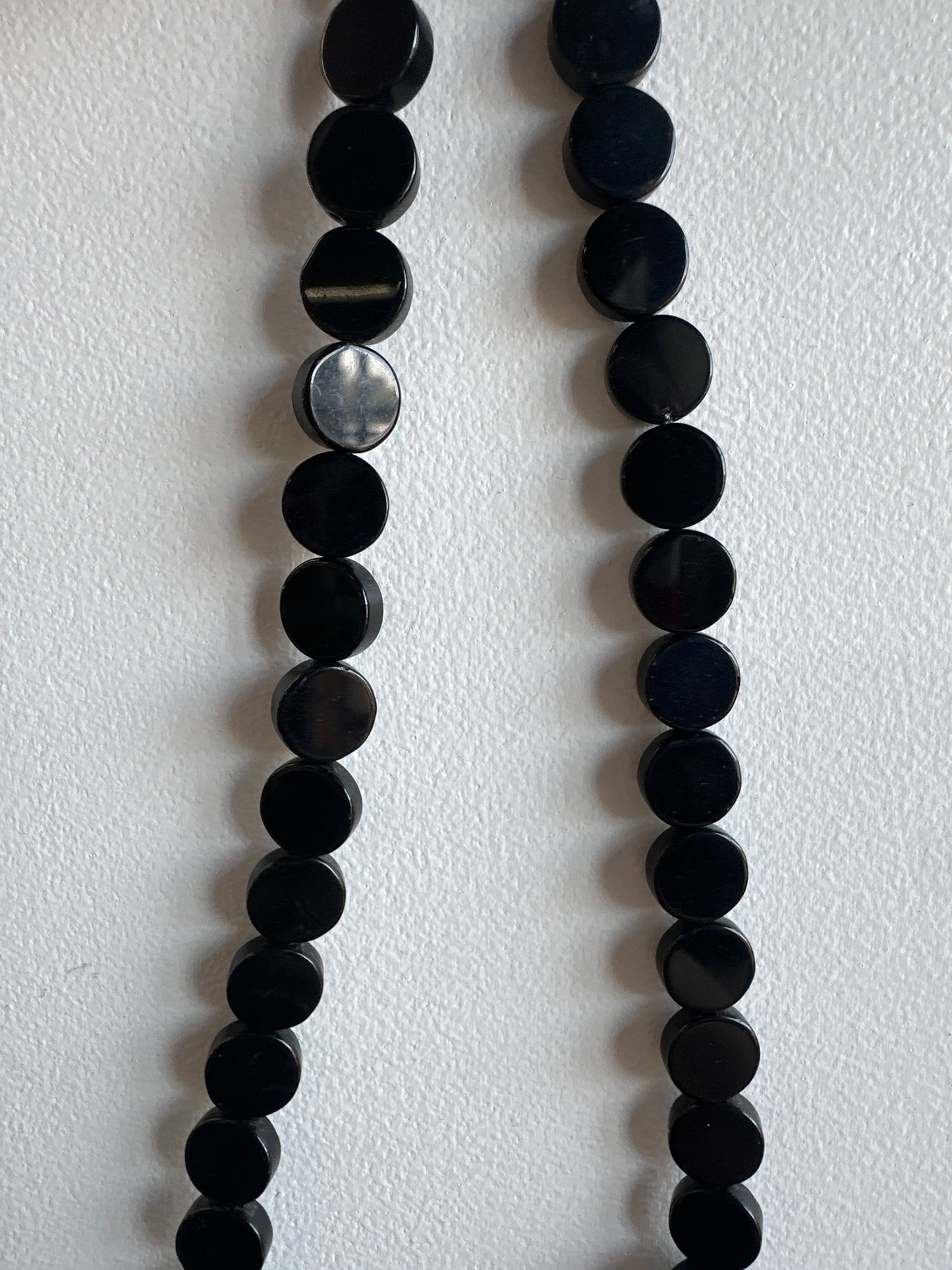Black Onyx Flat Coin Beads