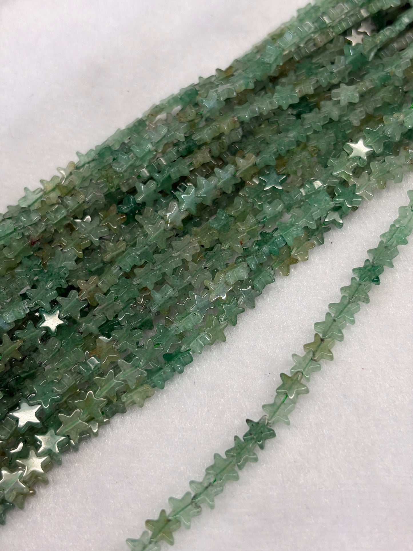 Green Aventurine Star Beads