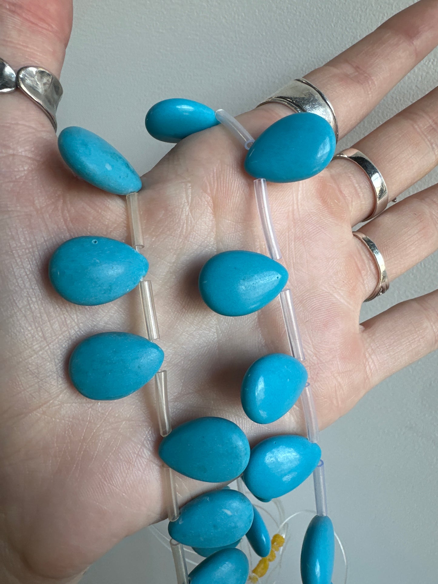 Magnesite Teardrop Beads
