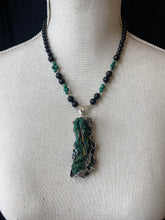 Load image into Gallery viewer, S.S. Shlomo Azurite Malachite and Jet Necklace
