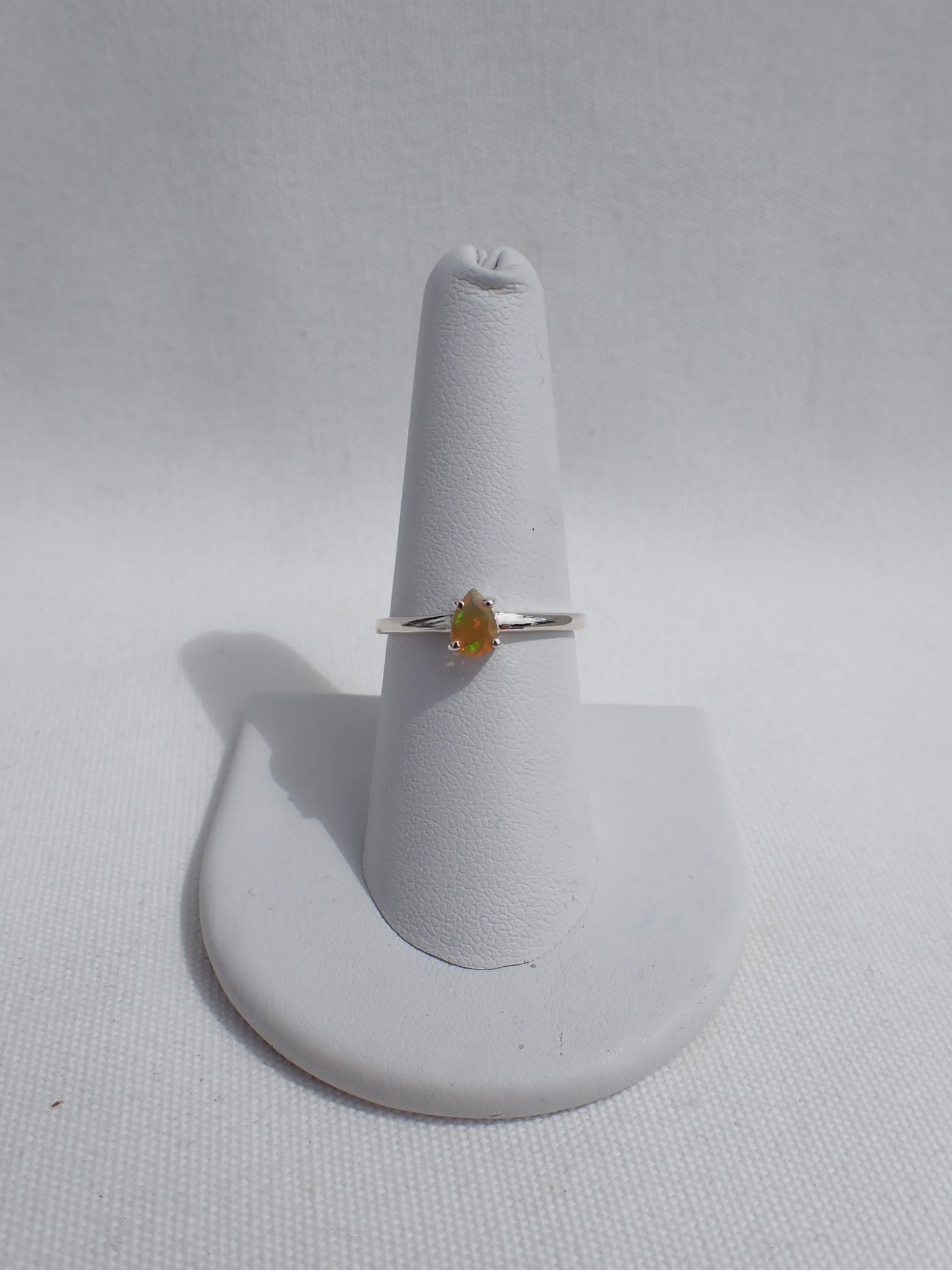 S.S. Faceted Opal Teardrop Ring